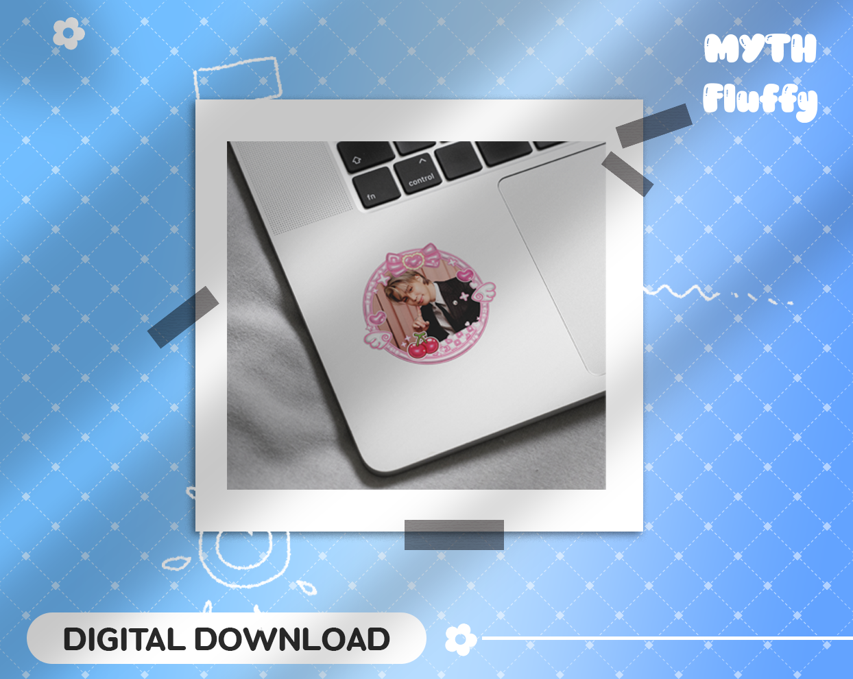 kpop Frame Cutie pink Template, kpop Stickers, kpop giveaway, Digital Download