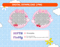 kpop Frame Cutie pink Template, kpop Stickers, kpop giveaway, Digital Download