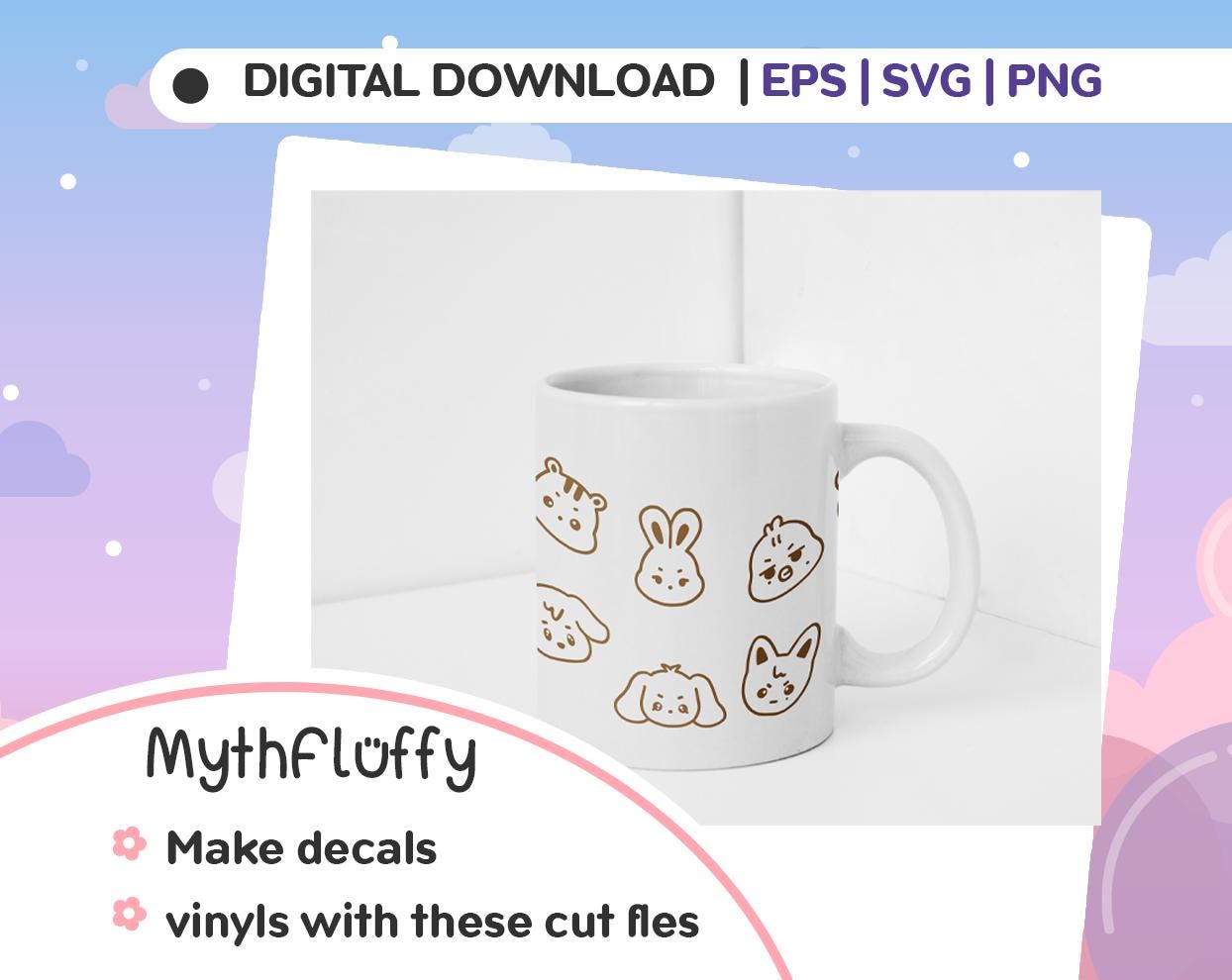 Kpop  Aniteez Sticker Decal  lightstick kpop  svg, png,eps  / Vector files
