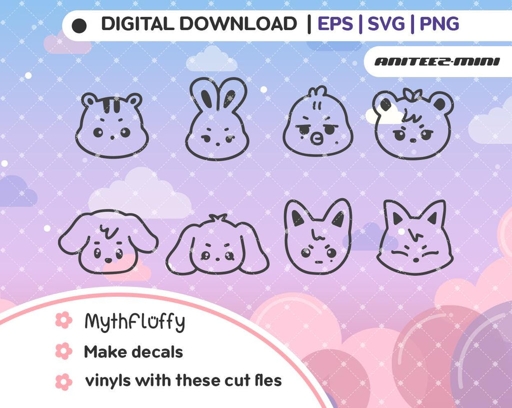 Kpop  Aniteez Sticker Decal  lightstick kpop  svg, png,eps  / Vector files