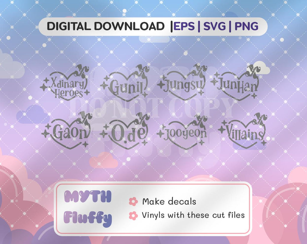 Xdinary Light Stick Decals: K-Pop Vector Files (SVG/PNG/EPS Digital Download)