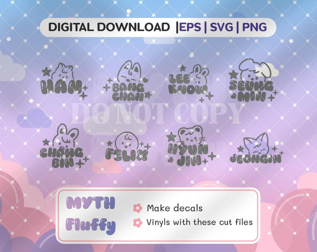 Kpop SKZ-Bubble | Light stick Decals / Vector files / svg eps png