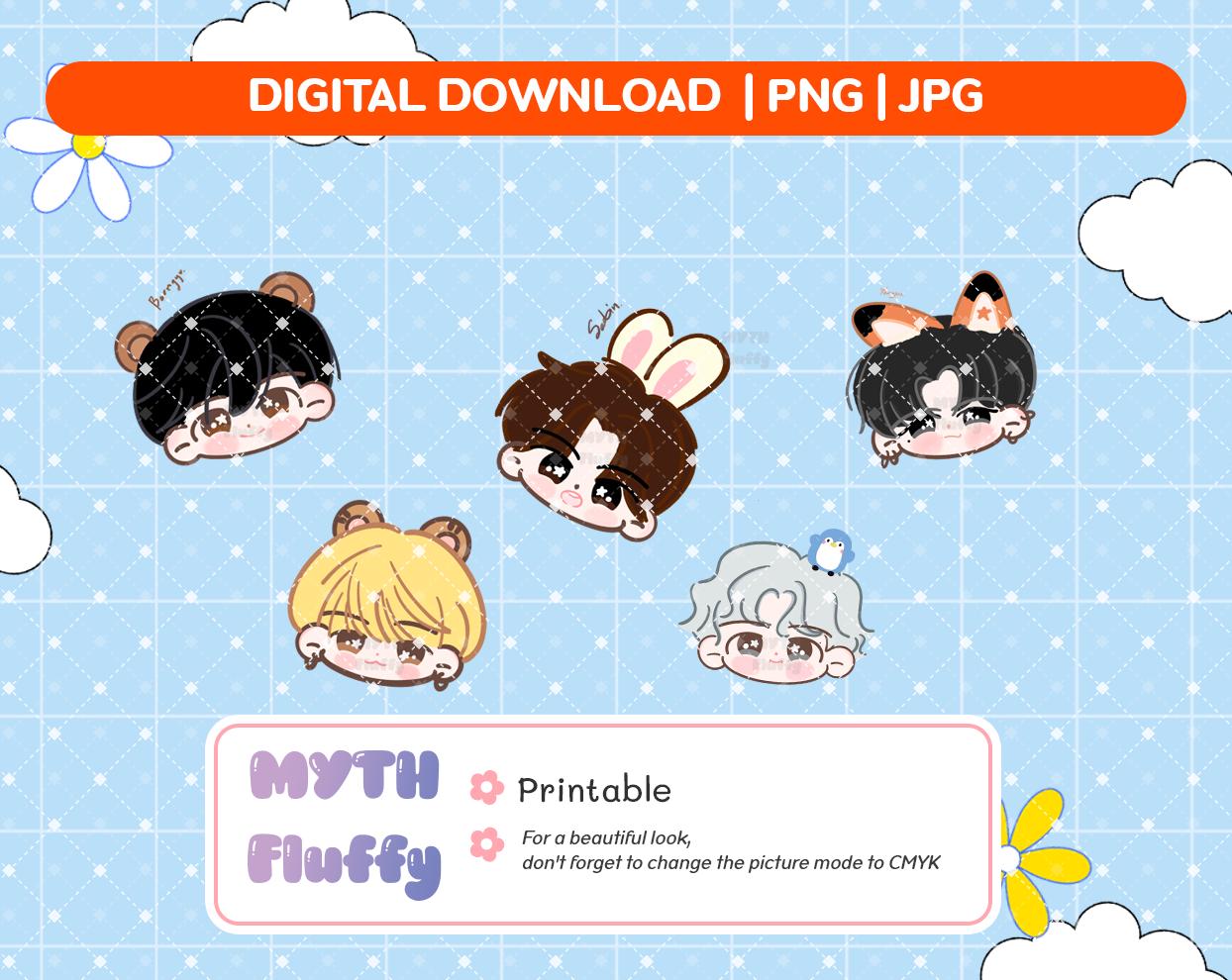 TXT (moa) Member character Clipart Bundle (Digital Download)